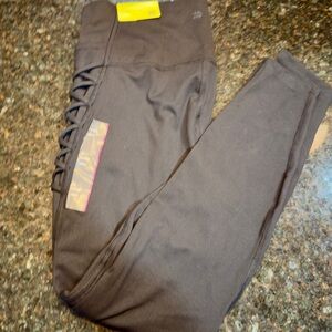 NWT All in Motion Black sculpt Activewear full length leggings pockets XL